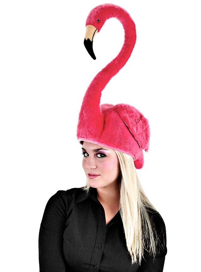 Angesagter Vogel Hut Flamingo Mütze für Erwachsene Rosa Kostüm Accessoire Damen 