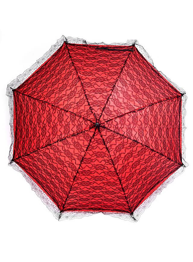 Lace Parasol red & black