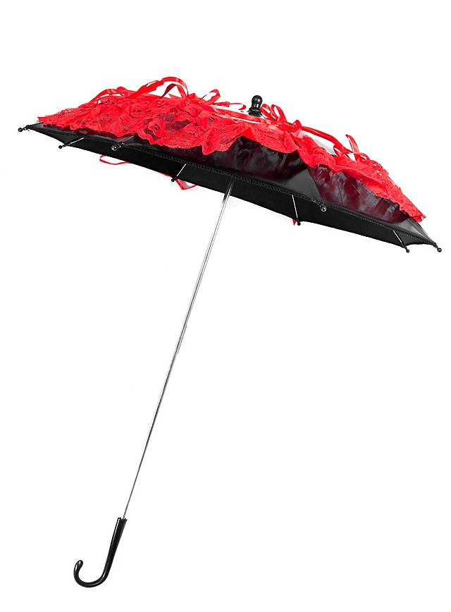 Victorian Parasol black & red