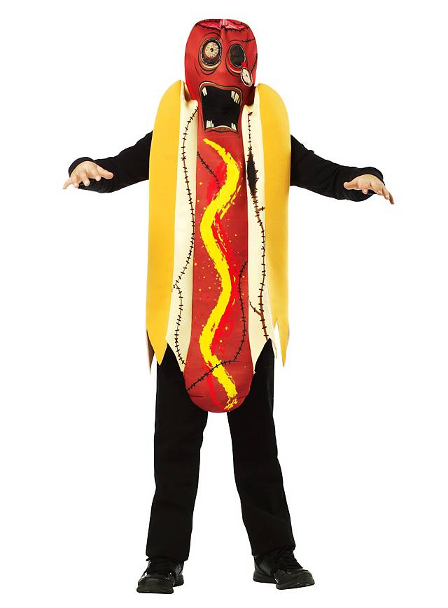 Menschlicher Hot Dog Zombie Hotdog Kostüm Idee für Kinderparty